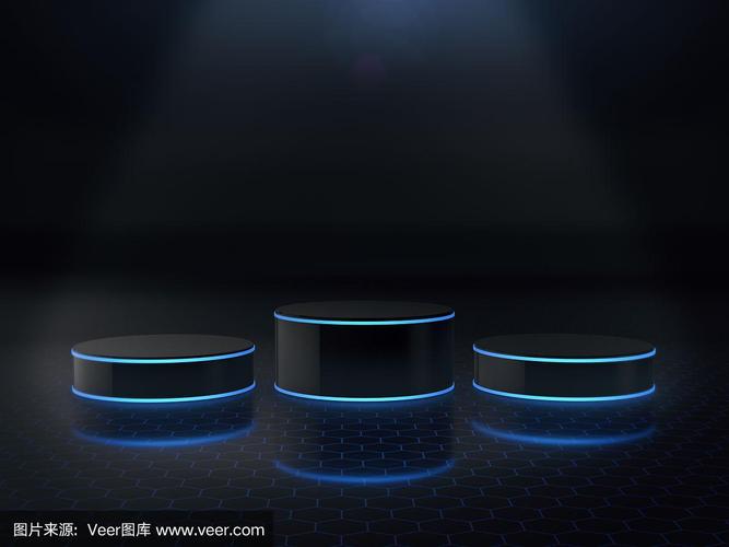 光韵展示——带发光毛坯产品架的3D渲染展台与设计台一体化方案
